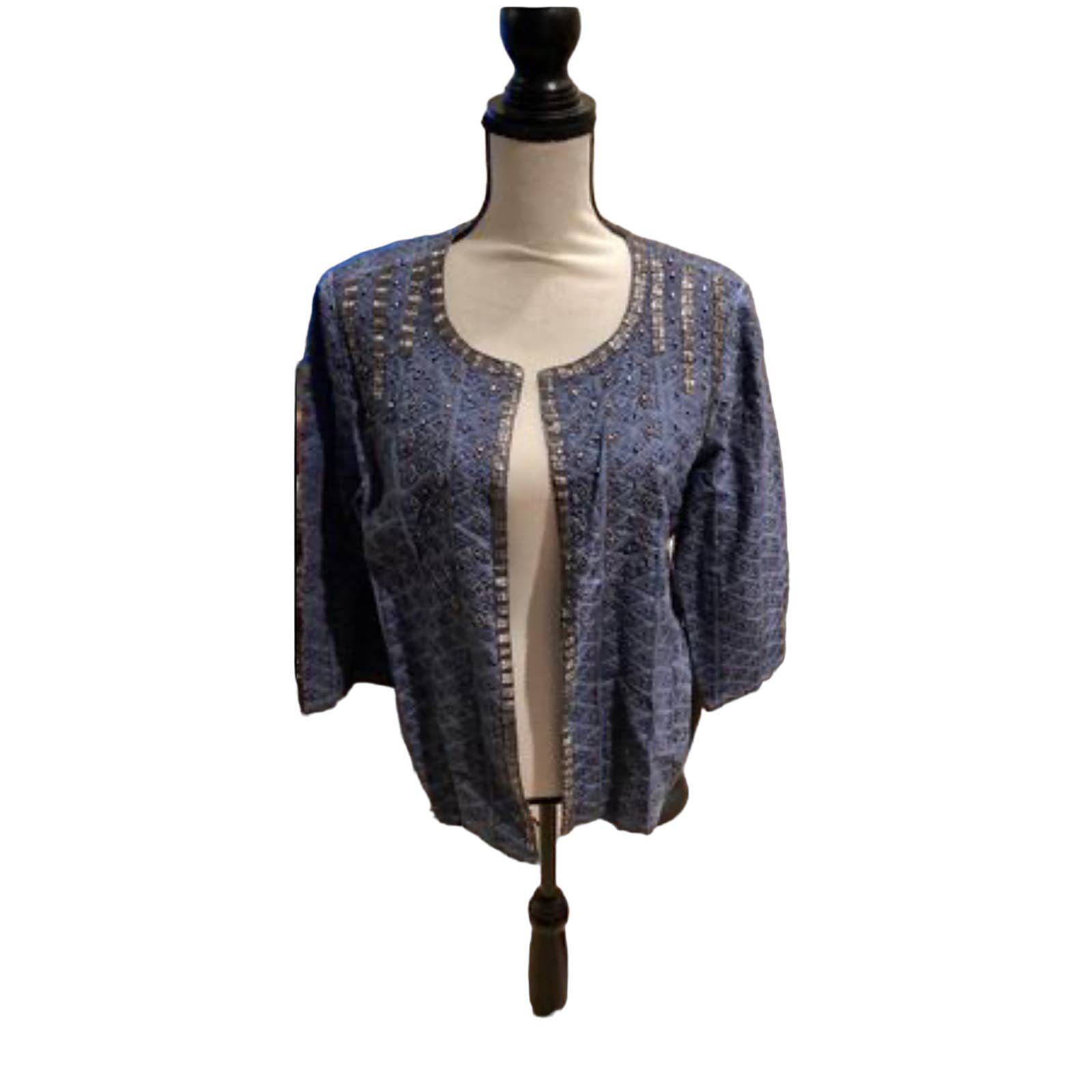 Women’s Chicos Beaded Jacket Size 2 (Large)